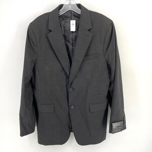 Banana Republic Tailored Fit Blazer Mens 44L Charcoal Grey Business Suit Jacket